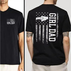 Girl Dad Tee-Proud Father of Daughters ShirtFunny & Heartfelt Father's Day Gift, Men'sGraphic T-Shirt for Gin Dads