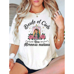 100% Cotton Style Women, Our Lady Of Guadalupe-Shirt, Virgin Mary-Shirt, Faithful-Shirt, Round Neck Religious, Inspirational Christian-Shirt, Loose Fit-Shirt Women, Parties Or Gifts, Soft And Comfortable