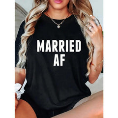 100% Cotton Casual Tshirt Married AF T Shirt For Husband Or Wife