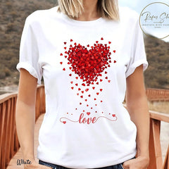 Double Heart Shirt, Love Shirt, Heart Tee, Teacher Gift Shirt, Valentine Heart Tee, Valentines Day Shirt, Heart-Shaped Love T-Shirt