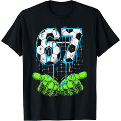 Funny Soccer 67 Six Seven Meme T-Shirt - Gen Z Slang Graphic Tee, Unisex Drip Style Casual Top