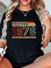 100% Cotton 1976 Vintage Shirt, Birthday Gift Tee. Retro Style T-Shirt