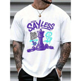 100% Cotton Funny Retro Purple Grape Men Team T-Shirt Street Hip-Hop Style Men's T-Shirt