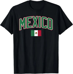 100% Cotton Unisex Vintage Mexican Pride Graphic T-Shirt, Mexico Flag Hispanic Siesta Casual Short Sleeve Tee for Men Women