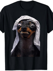 Men's & Unisex Angry Chihuahua Dog Face T-Shirt