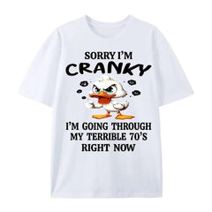 Funny 70s Duck Graphic Tee, 100% Cotton Casual Crew Neck Outfit, Unisex Couple Fashion Top, Cute Retro Style, Best Valentine’s Day Gift For Him Her, Perfect Gift For Boyfriend Girlfriend Husband Wife