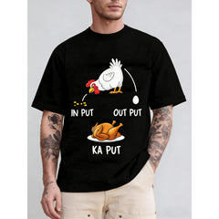 Fun Chicken Farmer T-Shirt- Featuring a Chicken Dance and Poultry Puns - Suitable Farm Visits, Barbecue Parties