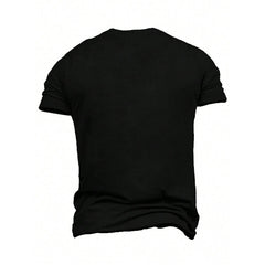 Men's Minimalist Printed Crew Neck Short Sleeve Casual T-Shirt