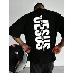Men's Casual Versatile Minimalist American Style English Slogan Element Short Sleeve T-Shirt