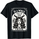 “In a World Full of Eves, Be Yourself” Feminist Quote T-Shirt | Women’s Empowerment Tee | 100% Cotton Casual Top