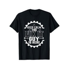 Humorous Handyman T-Shirt for Men - Stay Relaxed, The Repair Expert Has Arrived - Mechanic Tool Design Tee - Sturdy Shirt for Tasks And Home Fixes - Perfect Gift for Construction Workers, Electricians