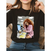 Funny Working Astonished Doll Face Meme T-Shirt - Outrageous Awkward Expression Graphic Tee, Unisex Viral Humor Top