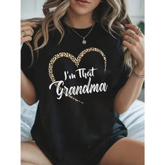 Grandma Tshirts For Women I'm That Grandma Grandma 220g Women's Plus Size T-Shirt Funny Oversized Graphic Short Sleeve Tee Novelty 100% Polyester Shirt Casual Crew Neck Top