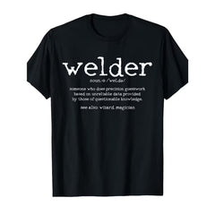 Men'S Casual Short-Sleeve T-Shirt - Breathable Summer Round-Neck Tee with a Trendy 'Welder' Graphic Print, Machine Washable, Regular Fit Suitable for Casual Wear, Perfect for Summer Outings