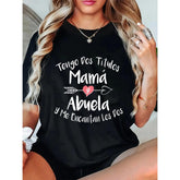 Tengo Dos Titulos Mama Y Abuela Spanish Family Mom Grandma T-Shirt