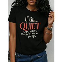 Women's Iflm Plus Size T-Shirt Funny Oversized Graphic Short Sleeve Tee Novelty Shirt Casual Crew Neck Top