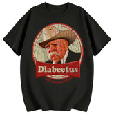 Summer T Shirts New Stylish Retro Diabeetus Print for Men Women Couple Fashion T-Shirt Short Sleeve Crew Neck Fitted Casual Classic