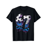 Soccer "67" Ice Cream Drip Fun Six Seven Hand Pack T-Shirt Summer Casual Crew Neck Graphic Unisex Shirt