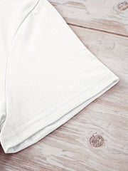 Women's Summer Breathable Comfortable Fabric Round Neck T-Shirt with Heart Bouquet Pattern
