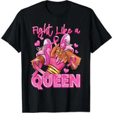 100% Cotton Afro Pop Rock, Hip Hop Black Women Breast Cancer Survivor Pink Ribbon TShirt