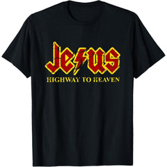 Jesus Highway To Heaven Funny Christian Lovers Unisex T-Shirt