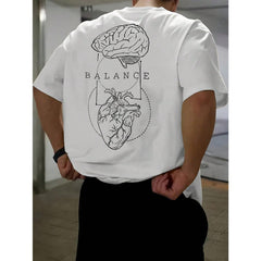 1pc Men's Fashionable Printed Loose Fit Short Sleeve T-Shirt | Exquisite Design | Essential For Summer | Easy To Match, Showcasing Your Style