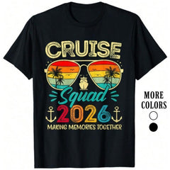 2026 100% Cotton Cruise Family Group Matching Summer Vacation T-Shirt