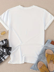 Sono Brava SIMPATICA INTELLIGENTE NON POSSO ESSERE ANCHE ALTA Letter Print Women's T-shirt, Short Sleeve Crew Neck Casual Top for Summer & Spring, Women's Clothing