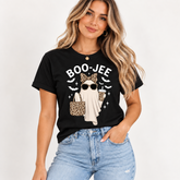 Boo-Jee Ghost Shirt, Leopard Ghost Tee, Ghost Coffee Shirt, Funny Fall Shirt, Ghost Tee, Girly Halloween Gift, Boojee Shirt
