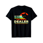 Cat Dad The for Man The Myth The Snack Dealer Black Cat T Shirt, Suitable for Unisex Personality Casual Round Neck Outdoor Short Sleeved T Shirt, Slightly Elastic, 100% Cotton, S XXXL, Seasonal Casual and Trendy Men, Round Neck High Street Pure
