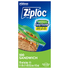 Sandwich Bags For Food Storage, School Supplies, with Easy Guide,100 Count