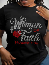 Religious Gift Tee Woman Of Faith Proverbs 31 Christian Shirt