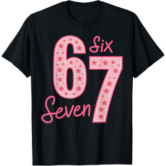 Funny Six Seven Number Meme T-Shirt - 67 Viral Slang Graphic Tee, Unisex Casual Top