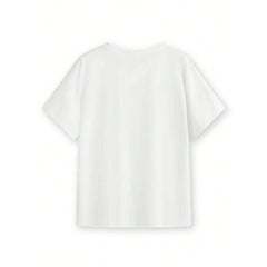 Letter Printed Round Neck Women Short Sleeve T-Shirt