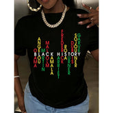 Black History Month T Shirt With Famous African American Names And Colors Inspired Design For Women Men Unisex Casual Wear Celebrating Black Heritage And Culture