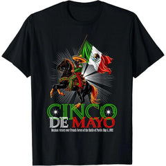 100%cotton Cinco De Mayo Battle of Puebla May 5, 1862 Mexican T-Shirt
