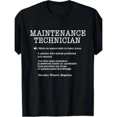 100% Cotton Maintenance Technician Repair Worker Handyman T-Shirt - Soft Breathable Casual Round Neck Tee with Handyman & Tools Graphic Print, Unisex for Men & Women, Machine Washable Workwear Gift Crewneck Menswear