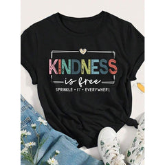 Kindness Is Free Printed T-Shirt