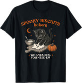 Retro Funny Spooky Biscuits Club Cat Lovers Pastry Halloween Unisex T-Shirt