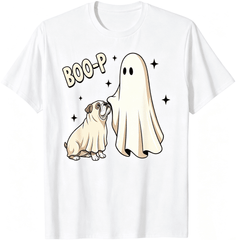 Boo-P Funny Bulldog Ghost Halloween Costume T-shirt
