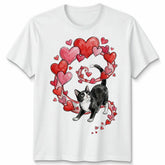 Cat Hearts Lovers Animals Cats Mens T-Shirt Womens Tee Graphic Tee