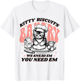 Cute Kitty Biscuits Bakery Funny Cat Lovers Baking Unisex T-Shirt