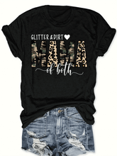 Cute Mama Shirt For Mom Of Girls And Boys Camouflage Leopard Casual Soft Women’s Top