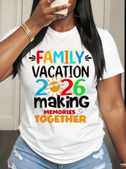 Family Vacation 2026 Making Memories Together T-Shirt Summer Travel Gift For Family Getaway Trip Outfit Matching Shirts For Vacation Group Wear