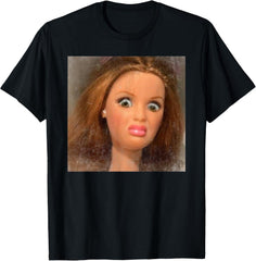 Funny Disgusting Doll Face Meme Design Funny Doll Unisex T-Shirt