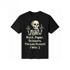 Funny Rock Paper Scissors Throat Punch Win T-Shirt for Game Lovers