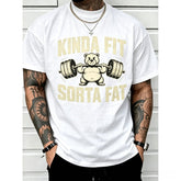 Funny Weightlifting Bear Tee – Cotton Heavyweight Oversized Gym Shirt