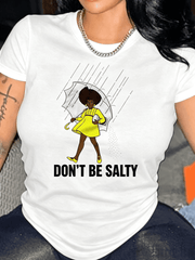Graphic & Slogan Print Crew Neck T-Shirt, Casual Short Sleeve Top For Spring & Summer, Women's Clothing