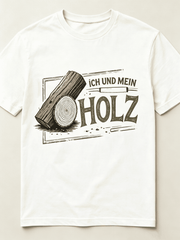 Ich Und Mein Holz Retro Tree Log Saw Carpenter Vintage Graphic Unisex T-Shirt
