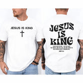 Jesus Is King Bible Verse John 14:6 Christian God Religious 2 Sided T-Shirt